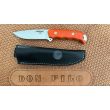 Cuchillo J&V Forester con hoja de acero MV-58 de 10,5 cm y empuñadura de micarta naranja de 11,3 cm