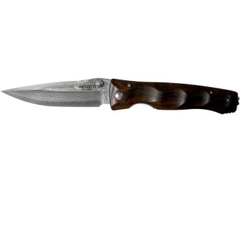 Navaja Mcusta ELITE con hoja de acero Damasco y empuñadura de palo del desierto