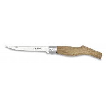 Navaja Jamonera con hoja de acero 3Cr13Mov de 10.00 cm y empuñadura de Madera de 12.40 cm