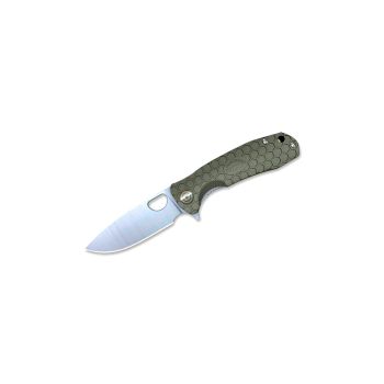 Navaja Honey Badger Flipper Large Green con hoja de acero 8Cr13MoV de 9.2 cm y empuñadura de FRN de 11.6 cm