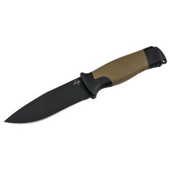 Cuchillo Böker Plus Desertman 02BO083 con hoja de acero Acero Sandvik 12C27 de 11,50 cm y empuñadura de prolipropileno de 12,70 cm