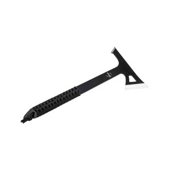 Hacha Böker Plus Mohican 09BO330 con hoja de acero 3Cr13 de 6 cm y empuñadura de 550 Paracord (cordón de paracaídas) de 21