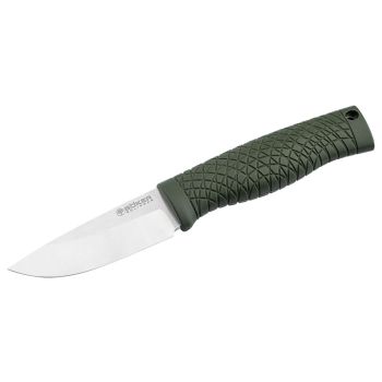 Cuchillo Böker Bronco Mini con hoja de 8.9 cm en acero CPM 3-V y empuñadura de TPE de 12 cm