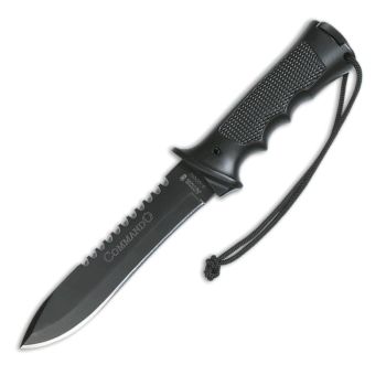Cuchillo AITOR COMMANDO NEGRO con hoja de acero inox X42 de 17