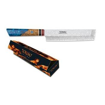 Cuchillo NAKIRI TOKISU hoja Damasco Hoja de 18 cm