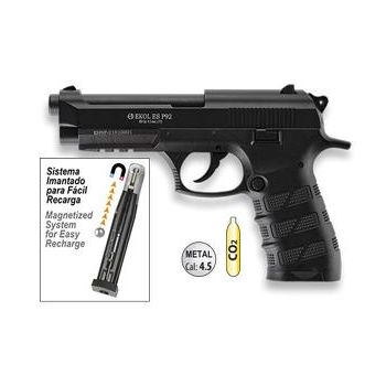 Pistola CO2 Negro Cal 4 5 EKOL ES P92 