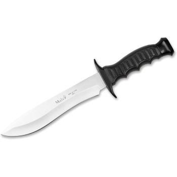 Compra aquí tu Cuchillo Muela 85-181 con hoja de acero 420H de 17 cm y empuñadura de goma y zamak negro de 11 cm., ¡Somos su tienda en Albacete!