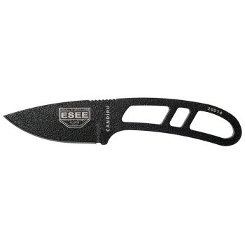 Cuchillo Candiru - Negro con hoja de acero Carbono de 5.1 cm y empuñadura de Acero de 7.9 cm