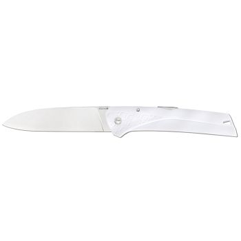 Navaja Florinox Kiana – Blanco con hoja de acero Acero inoxidable X35Cr16N de 8.7 cm y empuñadura de poliamida y fibra de vidrio de 11.3 cm