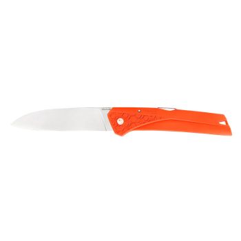 Navaja Florinox Kiana – Naranja con hoja de acero Acero inoxidable X35Cr16N de 8.7 cm y empuñadura de poliamida y fibra de vidrio de 11.3 cm