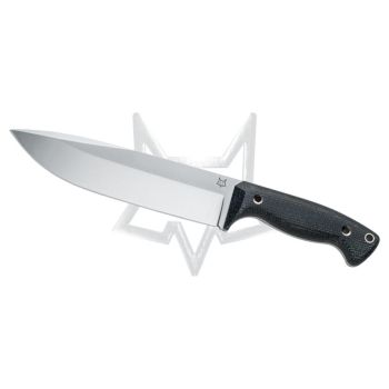 Cuchillo fox FX-140XL MB con hoja de acero Niolox de 18 cm y empuñadura de micarta yute negra de 13 cm