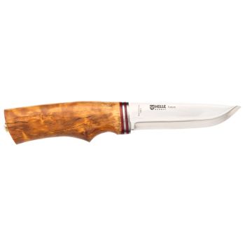 Cuchillo nórdico HELLE 200155 Futura con hoja de acero H3LS de 10.5 cm y empuñadura de Abedul rizado de 11.5 cm