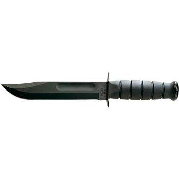 Cuchillo KA-BAR Black USMC 1213 con hoja de acero acero 1095CV de 17.80 cm y empuñadura de kraton de 12.00 cm