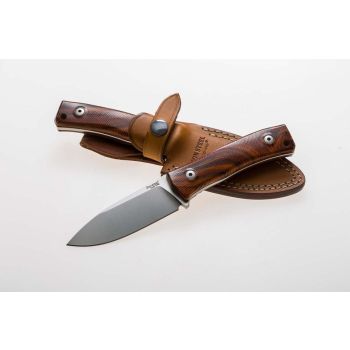 Cuchillo italiano LIONSTEEL M4 ST con hoja de acero M390 de 9,5 cm y empuñadura de madera de palosanto de 11 cm