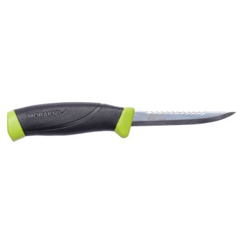Cuchillo de cocina Morakniv Fishing Scaler 098 con hoja de acero 12C27 (inox) de 9.8 cm y empuñadura de Caucho de 11.5 cm