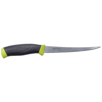 Cuchillo de cocina Morakniv Companion Fishing Fillet 155 con hoja de acero 12C27 (inox) de 15.5 cm y empuñadura de Polímero de 11.5 cm