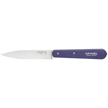 Cuchillo de mesa Opinel Office Nº112 Violeta con hoja de acero Inox de 10.0 cm y empuñadura de Madera de Carpe de 9.2 cm