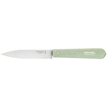 Cuchillo de mesa Opinel Office Nº112 Verde con hoja de acero Inox de 10.0 cm y empuñadura de Madera de Carpe de 9.2 cm