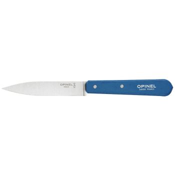 Cuchillo de mesa Opinel Office Nº112 Azul con hoja de acero Inox de 10.0 cm y empuñadura de Madera de Carpe de 9.2 cm