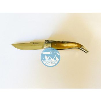 Navaja clásica albaceteña teja aluminio cuerno de toro Nº0 de Antonio Roncero