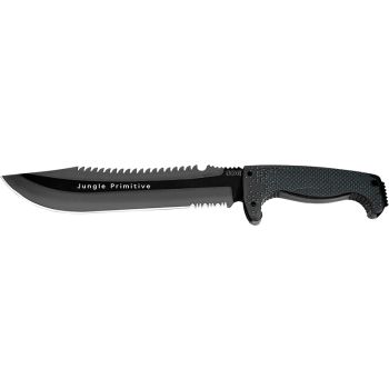 Machete SOG Jungle Primitive con hoja de acero 8Cr13MoV de 24.1 cm y empuñadura de Kraton de 12.9 cm