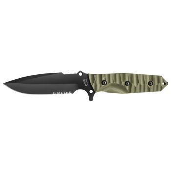 Cuchillo TB OUTDOOR Maraudeur Mixto G10 texturizado - Kaki con hoja de acero Acero MOX de 11.3 cm y empuñadura de G10 texturizado de 13.3 cm