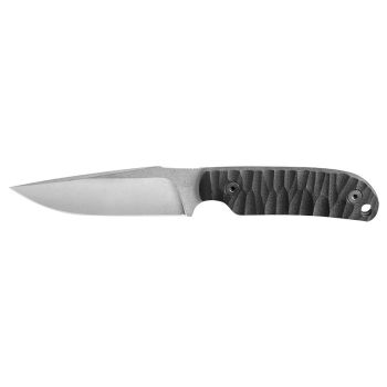 Cuchillo TB OUTDOOR Commandeur Negro texturizado con hoja de acero ALENOX de 10.8 cm y empuñadura de G10 texturizado de 11.2 cm