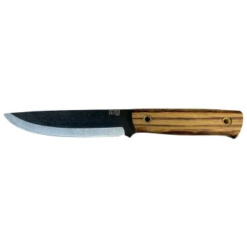 Cuchillo ZA-PAS Biwi 12 con hoja de acero X50CrMoV15 de 12 cm y empuñadura de Zebrawood de 12,50 cm