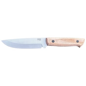 Cuchillo ZA-PAS Explorer con hoja de acero 80CrV2 de 11,50 cm y empuñadura de Fresno de 12 cm