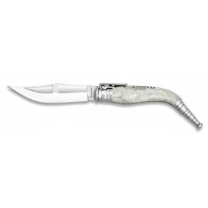 Navaja Bandolera Nº3 con hoja de acero 3Cr13Mov de 14.40 cm y empuñadura de Imitación Nacar de 18.60 cm