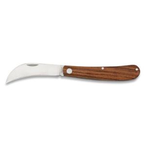 Navaja Tranchete con hoja de acero 3Cr13MoV de 7.20 cm y empuñadura de Madera de 9.80 cm