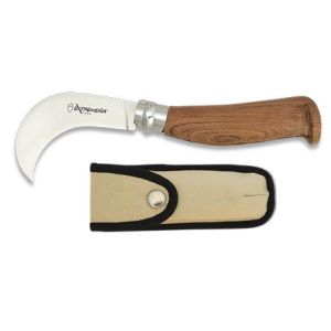 Navaja Tranchete con hoja de acero 3Cr13Mov de 8.40 cm y empuñadura de Madera de 12.60 cm