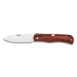 Navaja con hoja de acero Carbono de 8.30 cm y empuñadura de estamina/Rojo de 11.00 cm
