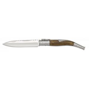 Navaja con hoja de acero Acero Inox 440 de 23.00 cm y empuñadura de Madera Zebra de 28.00 cm