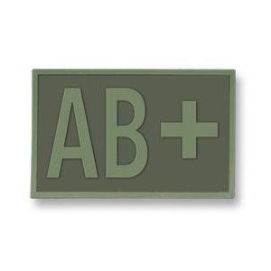 Parche Táctico goma ( AB+ ) Verde 