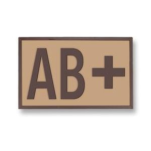 Parche Táctico goma ( AB +) TAN 