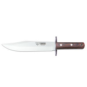 Cuchillo Cudeman 106-R JBK-I hoja de acero inoxidable MoVa de 25 cm, empuñadura de estamina roja pulida de 13 cm