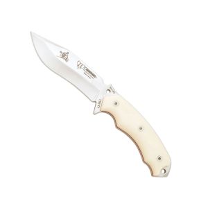 Cuchillo Cudeman 124-B-K* JJSK1 hoja de acero inoxidable MoVa 1.4116 de 12 cm empuñadura de micarta blanca de 11,5 cm, funda de kydex