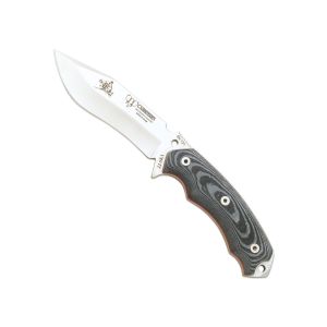 Cuchillo Cudeman 124-M* JJSK1 hoja de acero inoxidable MoVa 1.4116 de 12 cm empuñadura de micarta negra de 11,5 cm