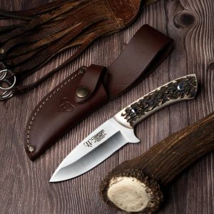Cuchillo Cudeman 133-C COLIBRI I hoja de acero inoxidable MoVa 1.4116 de 9 cm empuñadura de asta ciervo de 12,5 cm 