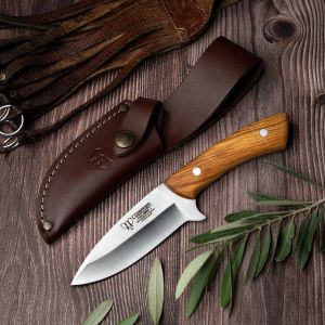 Cuchillo Cudeman 133-L COLIBRI I hoja de acero inoxidable MoVa 1.4116 de 9 cm empuñadura de madera de olivo de 12,5 cm 