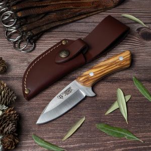 Cuchillo Cudeman 135-L COLIBRI II hoja de acero inoxidable MoVa 1.4116 de 8,5 cm empuñadura de madera de olivo de 9,5 cm