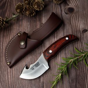 Cuchillo Cudeman 137-R HAAKON hoja de acero inoxidable MoVa 1.4116 de 7,5 cm empuñadura de estamina roja de 10,5 cm