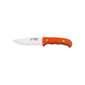Cuchillo Cudeman 148-J Bushcraft supervivencia hoja de acero inoxidable Böhler N-695 de 11 cm empuñadura de G-10 naranja de 11,5 cm