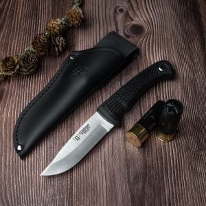 Cuchillo Cudeman 151-H hoja de acero inoxidable MoVa 1.4116 de 10 cm empuñadura de caucho negro de 11 cm