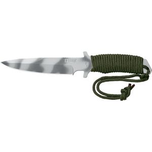 Cuchillo TACTICO Fox Exagon camouflage hoja de acero 440B de 17 cm y empuñadura de cuerda de paracord