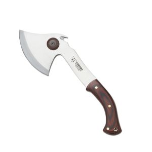 Hacha 167-R acero inoxidable MoVa 1.4116 con longitud total de 35 cm empuñadura de estamina roja 14 cm