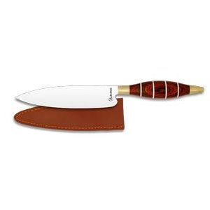 Cuchillo + Funda cuero stamina roja Hoja de 10,5