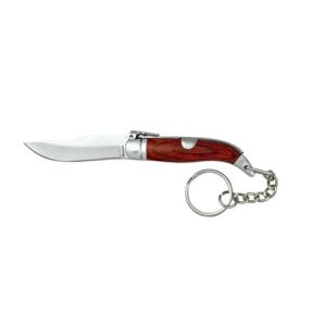 Navaja Teja con hoja de acero 3Cr13MoV de 4.40 cm y empuñadura de estamina Roja de 5.40 cm