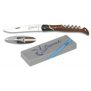 Navaja Laguiole-Lujo con hoja de acero 3Cr13Mov de 9.50 cm y empuñadura de estamina/Rojo de 11.80 cm